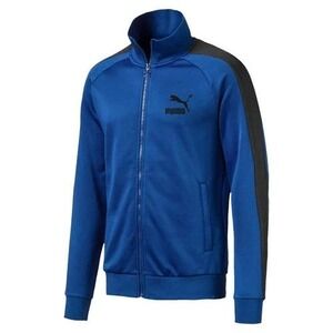 Puma Sport Adult Full Zip Track Jacket Blue with Black Accents  XS New with Tags